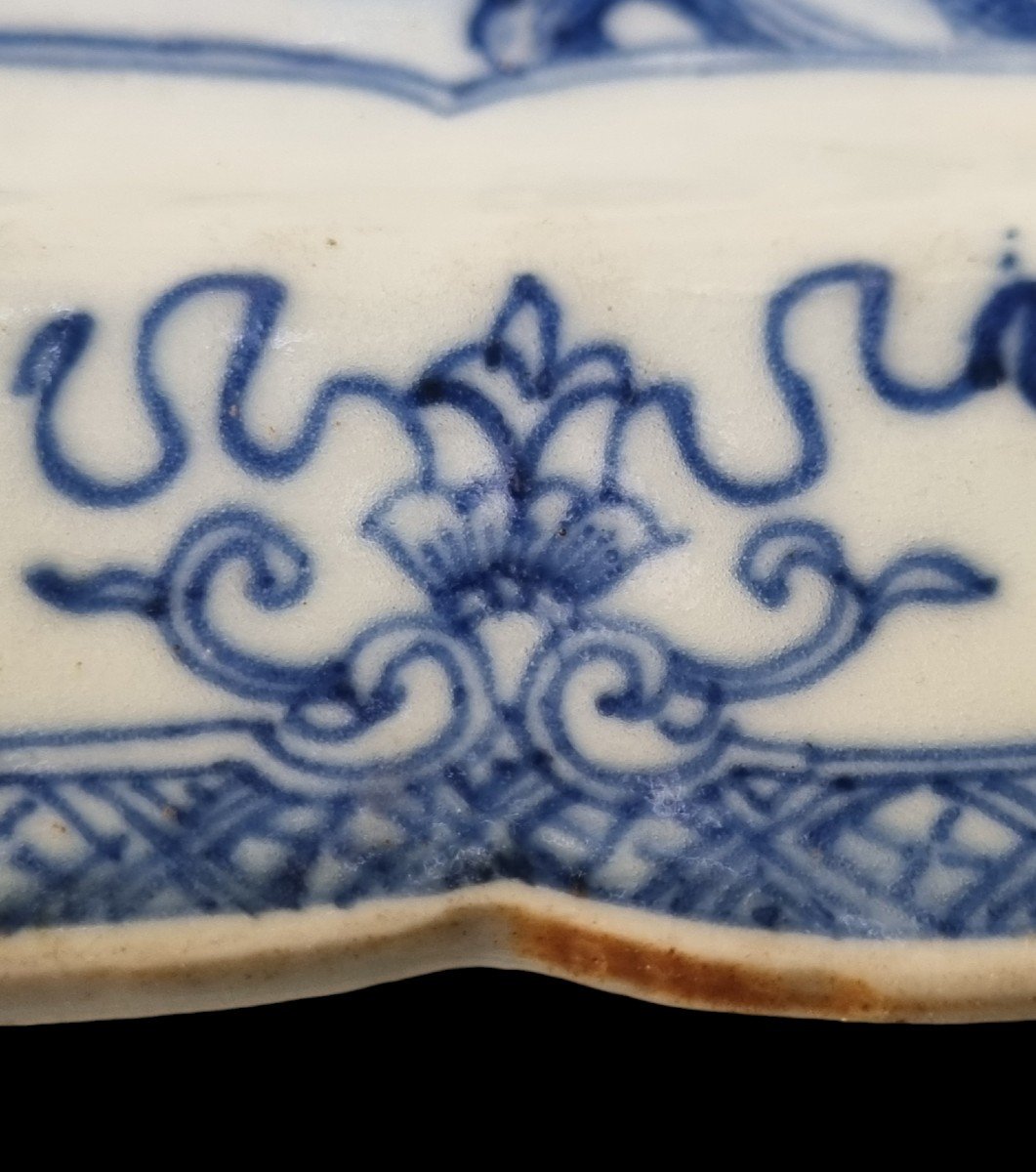 Blue And White Dish Qianlong Compagnie Des Indies 18th Period -photo-5