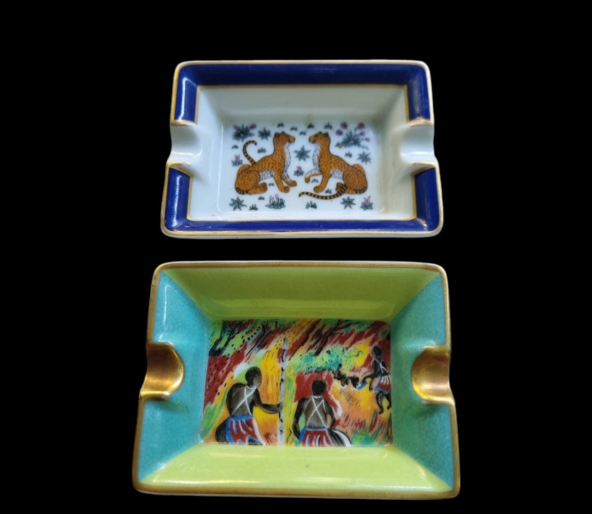 2 Hermès Paris Porcelain Mini Ashtrays-photo-3