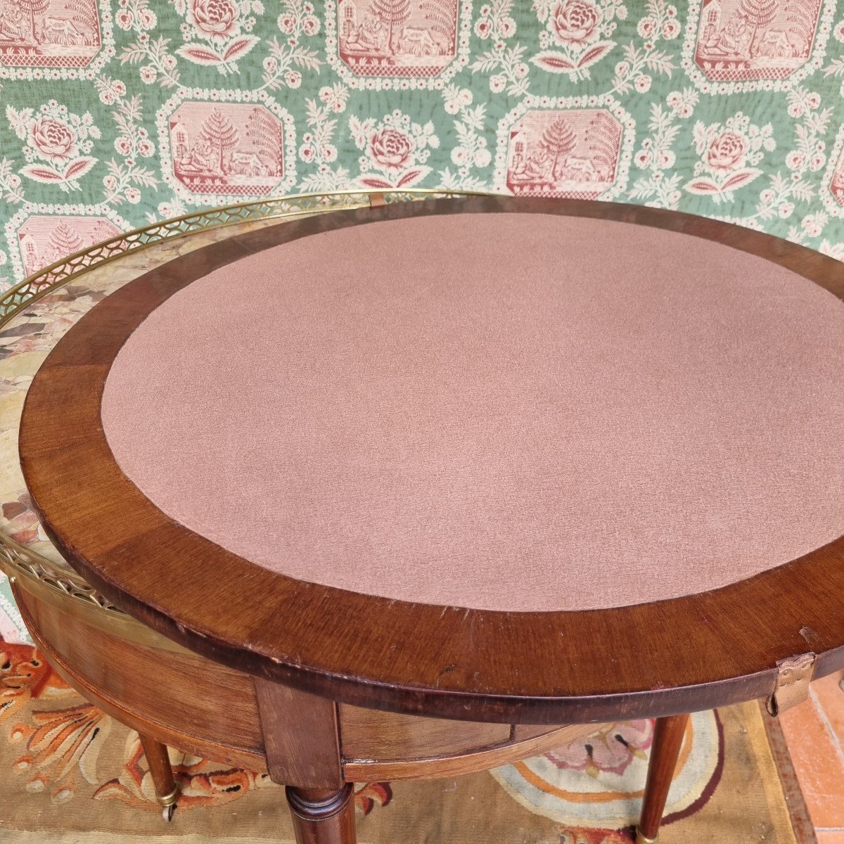 Bouillotte Table With Its Stopper Louis XVI Directoire Pedestal Table Mid-19th Century-photo-6