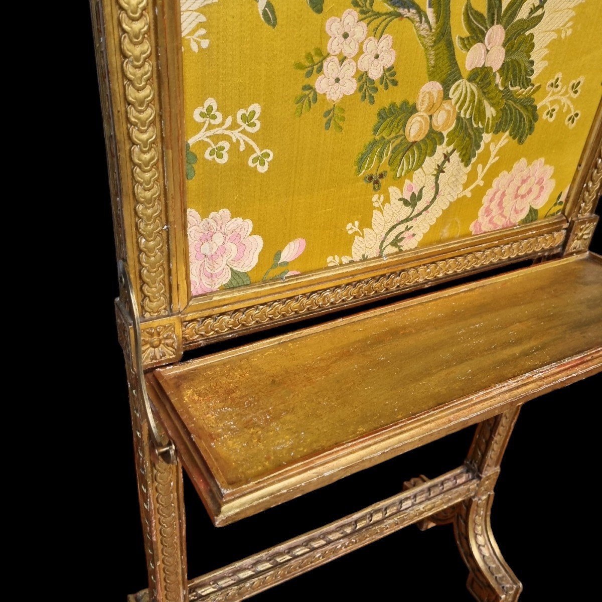 BILLET DOUX ÉCRAN STYLE LOUIS XVI BOIS DORÉ -photo-3