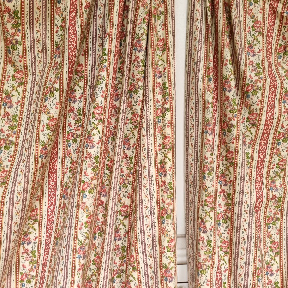 Pair Of Le Manach Curtains Circa 1980 Pierre Frey Indian-photo-4