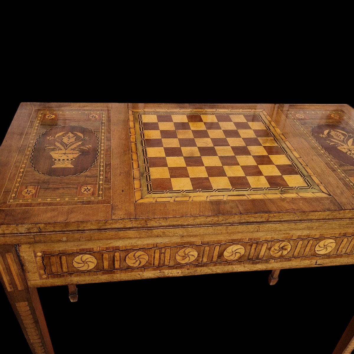 Louis XVI Period Marquetry Game Table, 18th Century-photo-1