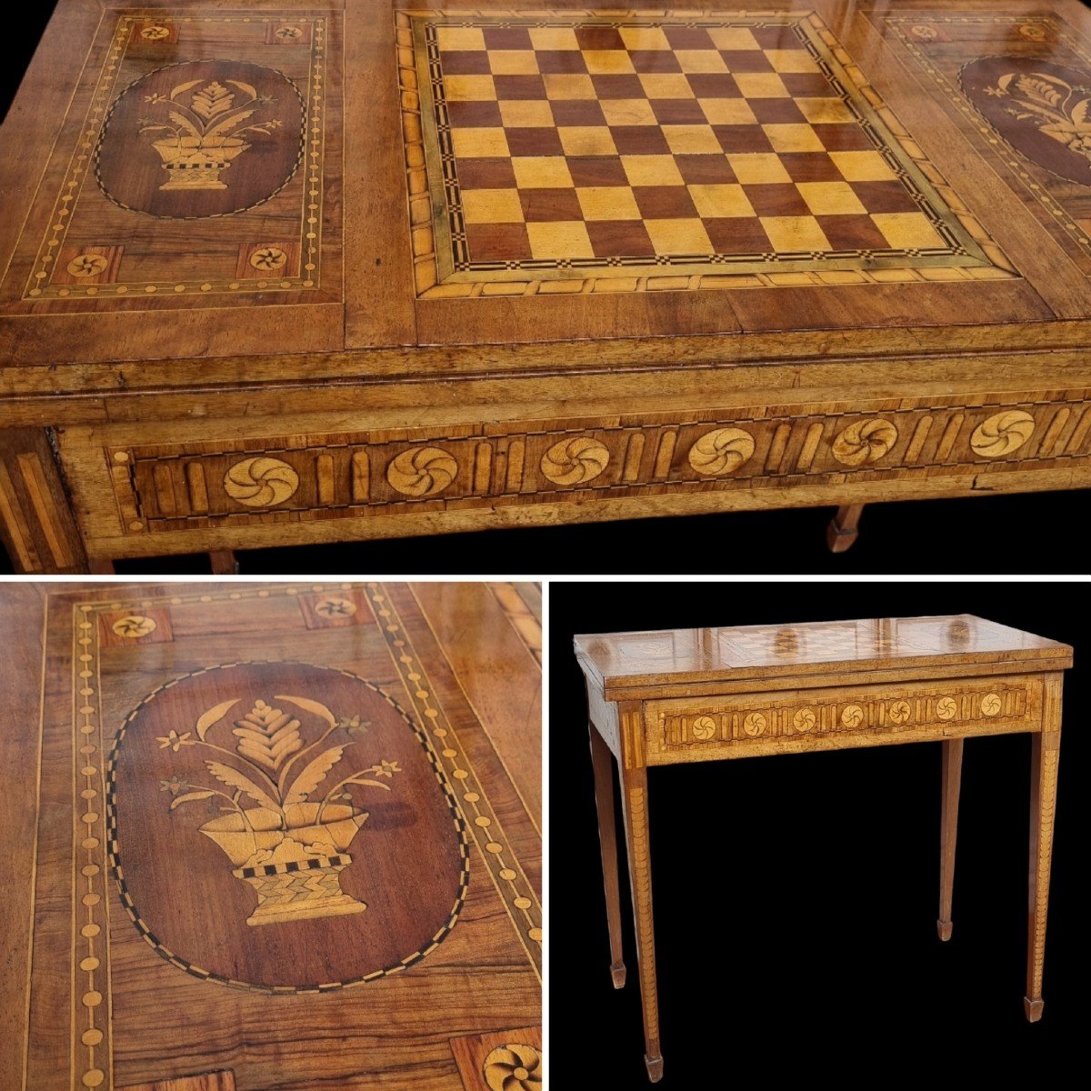 Louis XVI Period Marquetry Game Table, 18th Century