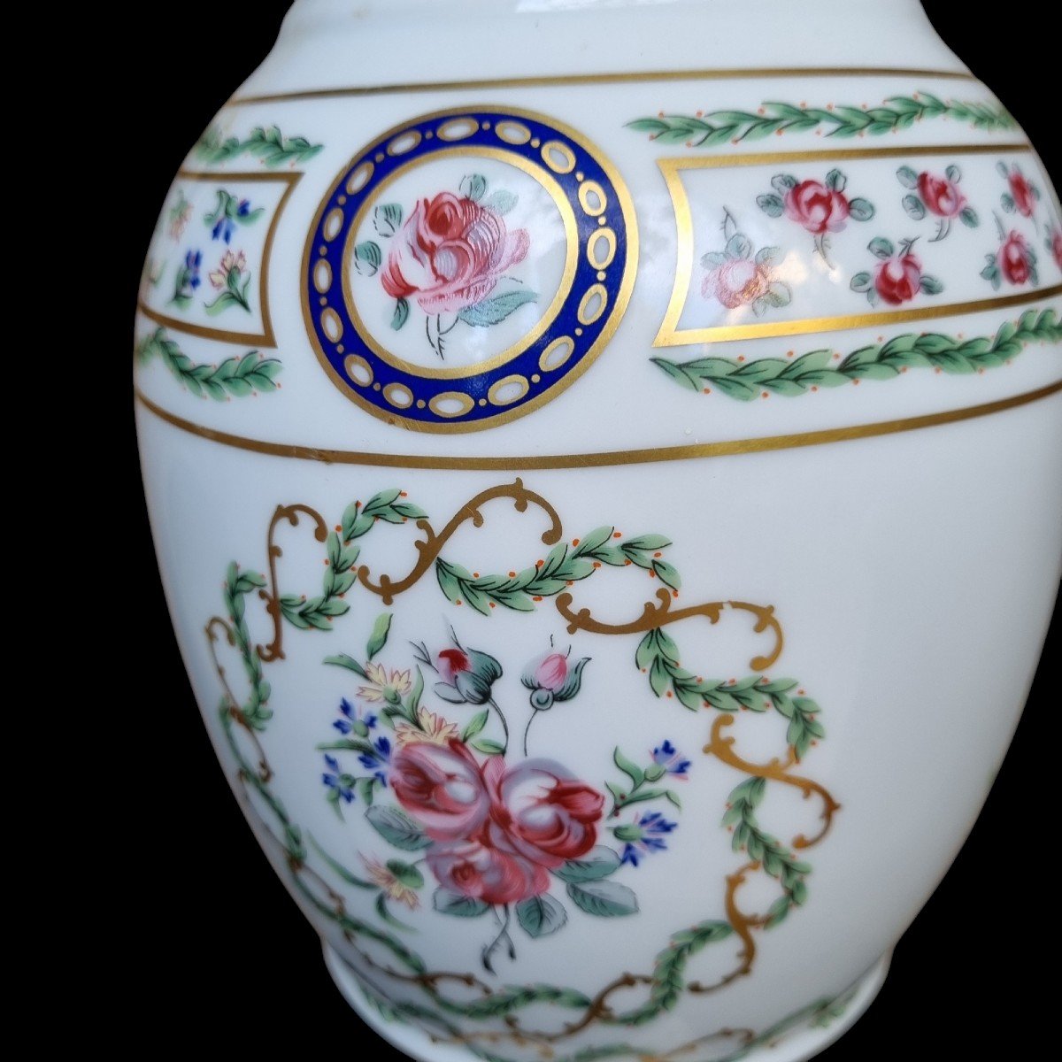 Haviland Limoges Porcelain Service Louveciennes Large Vase-photo-3