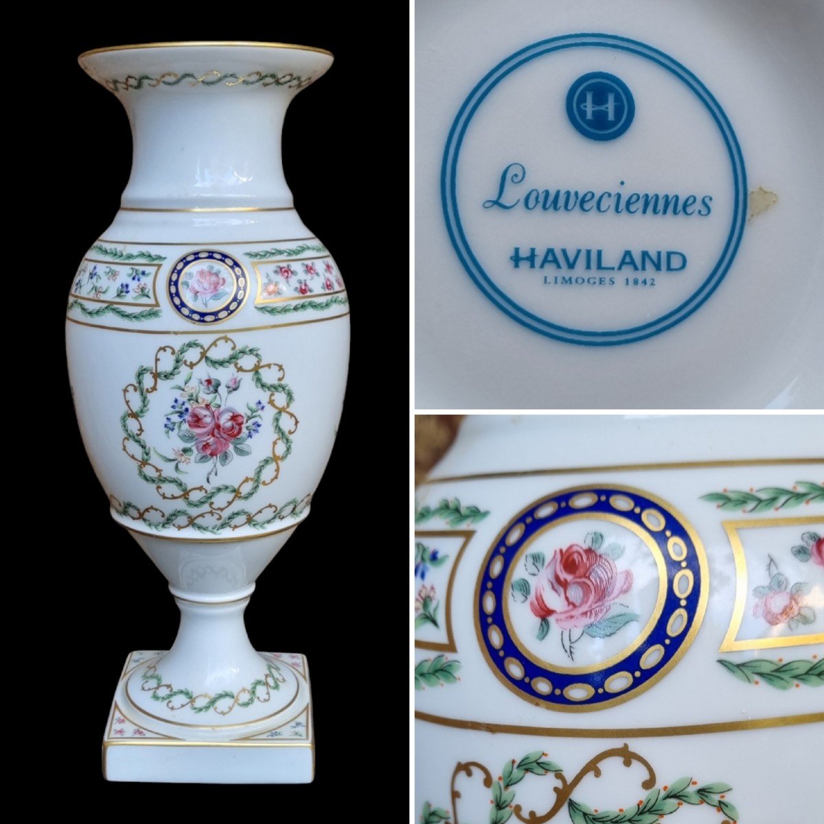 Haviland Limoges Porcelain Service Louveciennes Large Vase