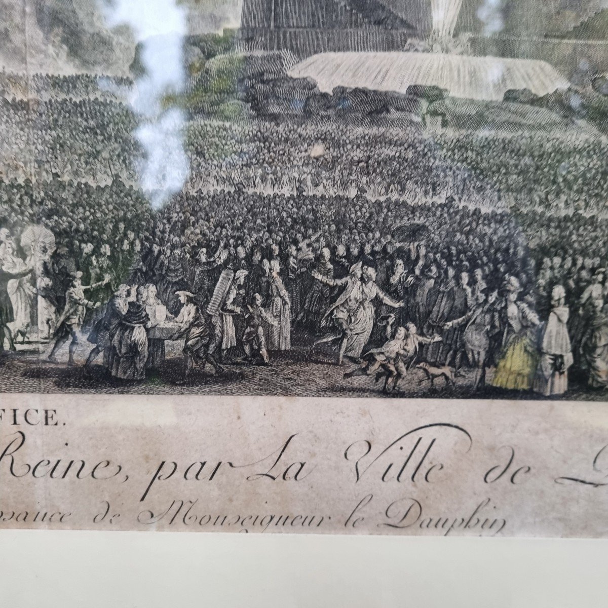 Gravure Feux d'Artifice 1782 Naissance Du Dauphin Royaute Louis XVI Marie-antoinette XVIIIe-photo-2