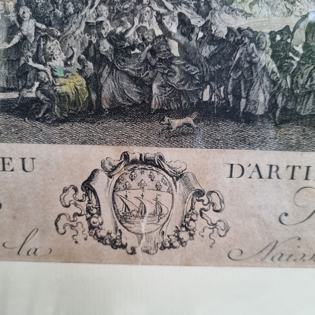 Gravure Feux d'Artifice 1782 Naissance Du Dauphin Royaute Louis XVI Marie-antoinette XVIIIe-photo-2