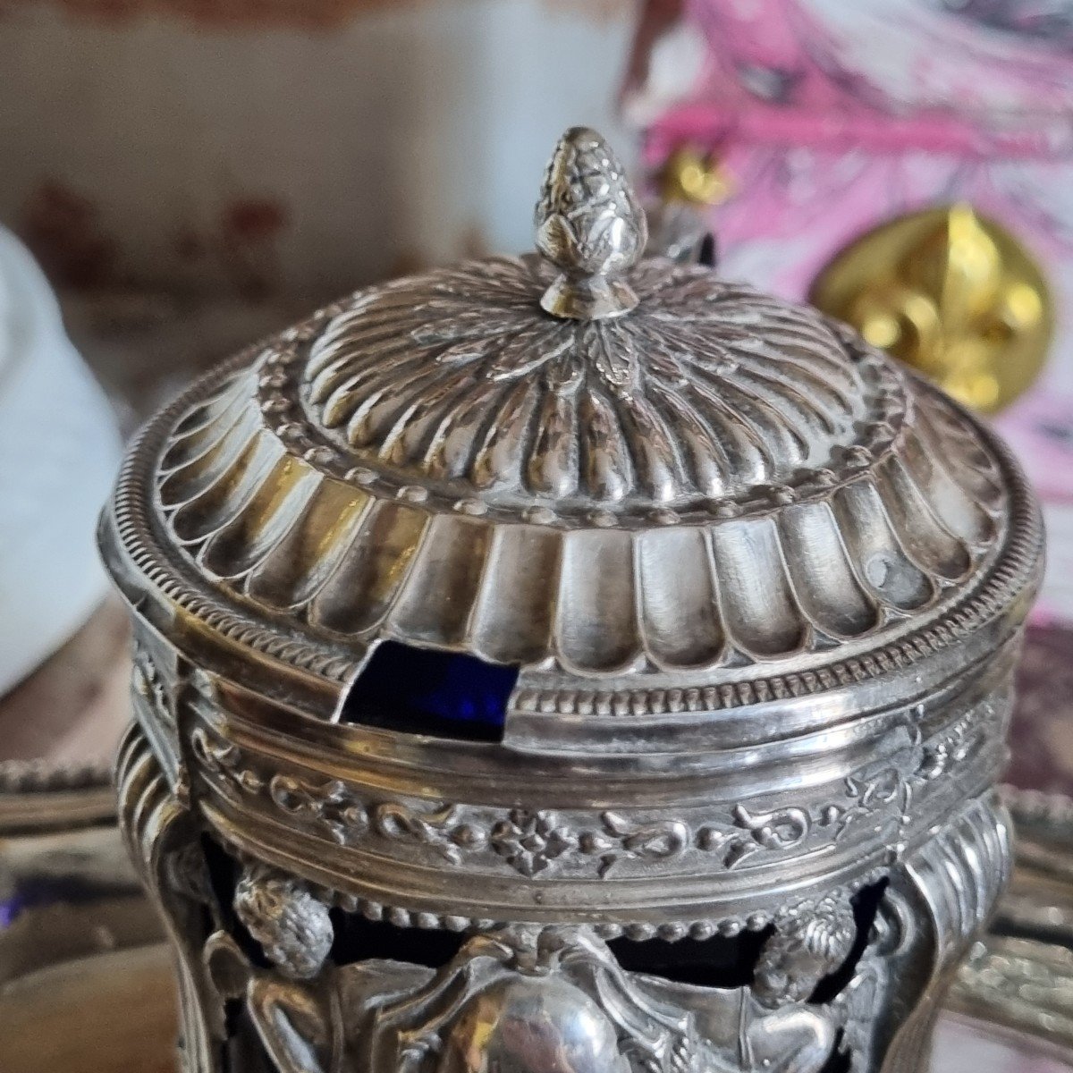 Mustard Pot Solid Silver XVIIIth Paris 1781 1789-photo-6