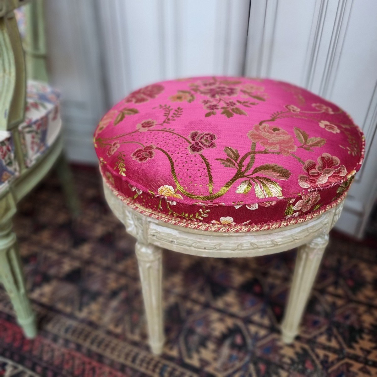 Louis XVI Stool, 19th Century -photo-2