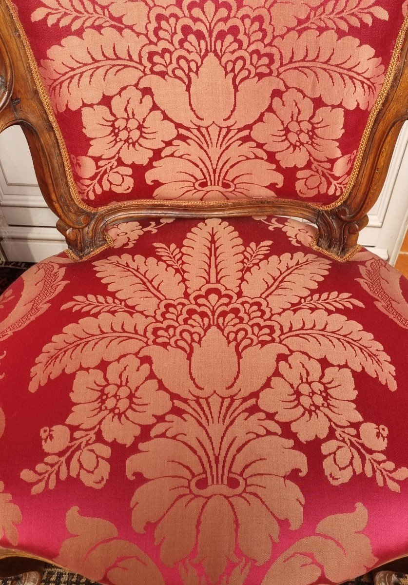 Pair Of Louis XV Period Cabriolets Armchairs -photo-1