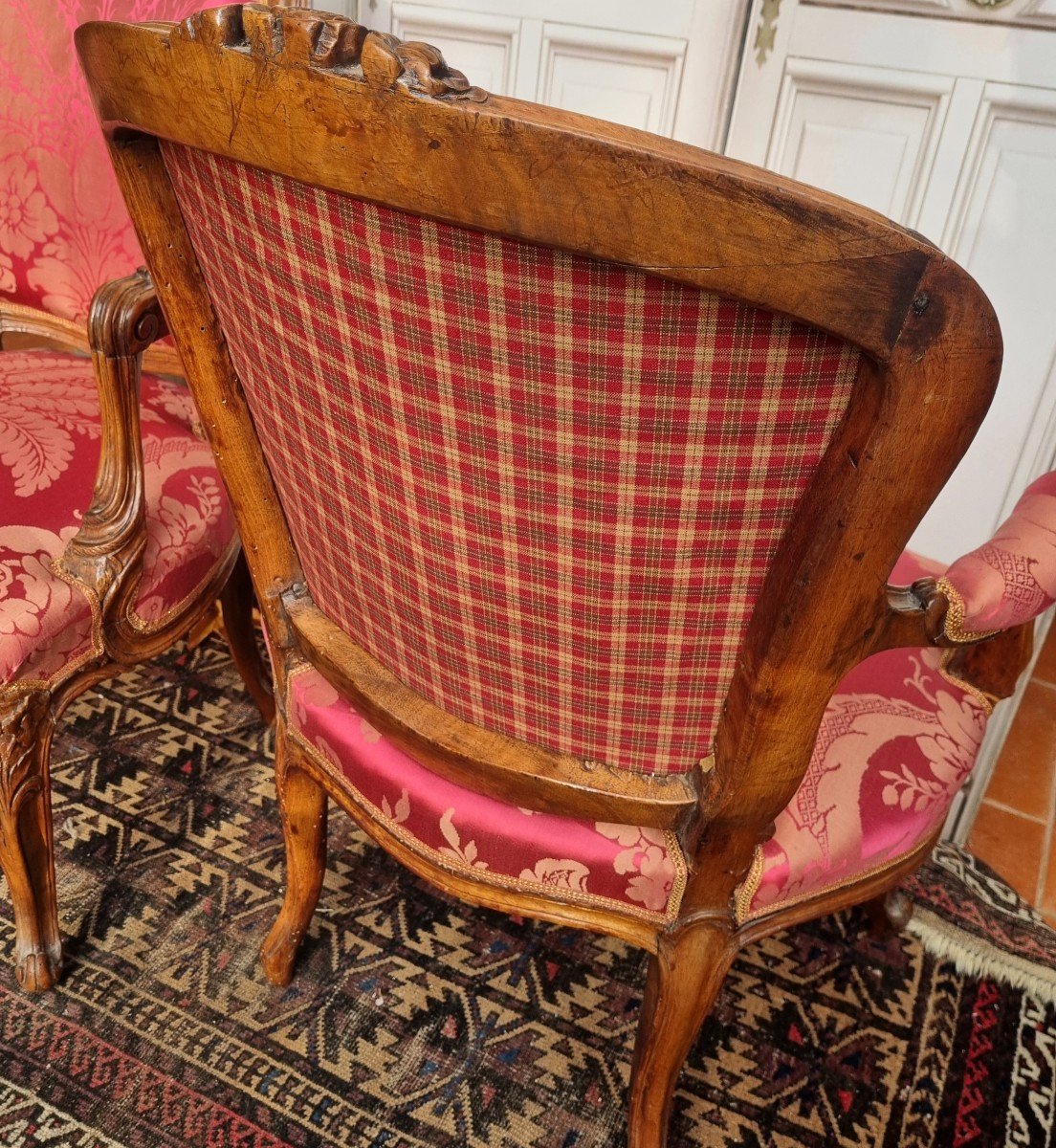 Pair Of Louis XV Period Cabriolets Armchairs -photo-6