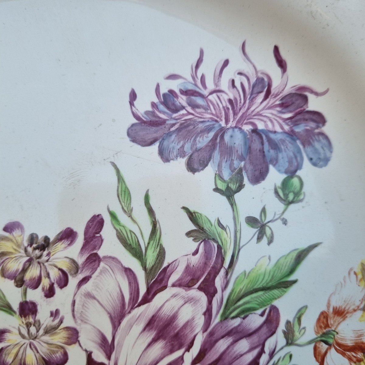 Luneville Earthenware Plate, Louis XV Period, 18th Century-photo-3