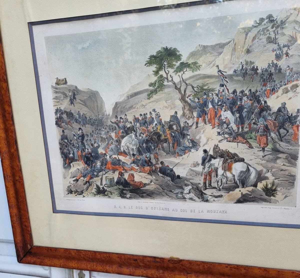 Militaria Orleanism Duke Of Orleans Conquest Of Algeria 1840 Lithography Louis-philippe-photo-3