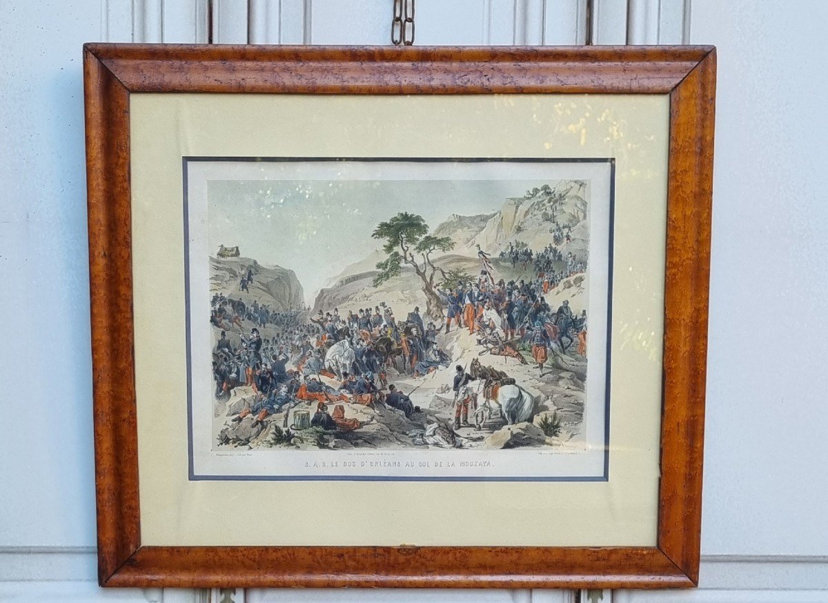 Militaria Orleanism Duke Of Orleans Conquest Of Algeria 1840 Lithography Louis-philippe