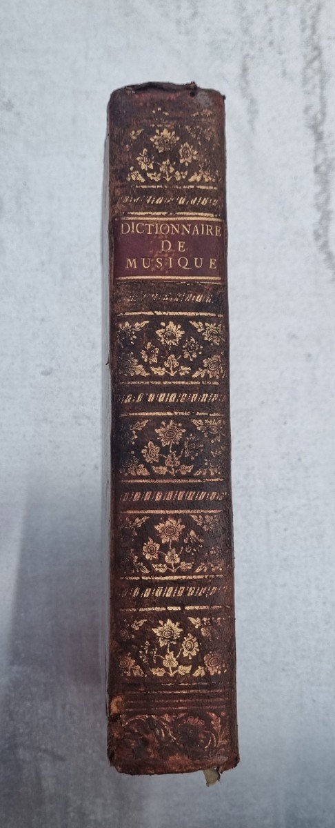 Jean Jacques Rousseau Dictionary Of Music In 8 1768 Original Edition XVIIIth -photo-7