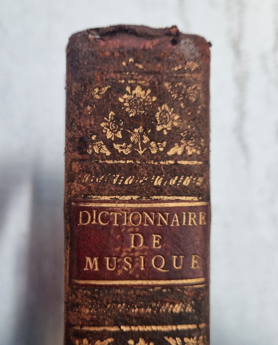 JEAN JACQUES ROUSSEAU  DICTIONNAIRE DE MUSIQUE IN 8  1768 ÉDITION ORIGINALE  XVIIIe 