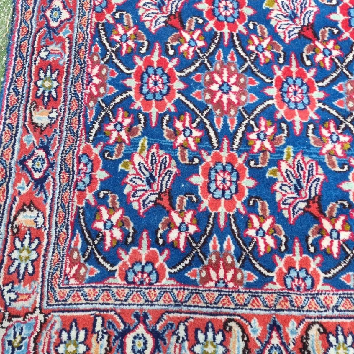 Handmade Oriental Persian Carpet Iran Veramin Veramine Circa 1980 210x115 Cm-photo-2