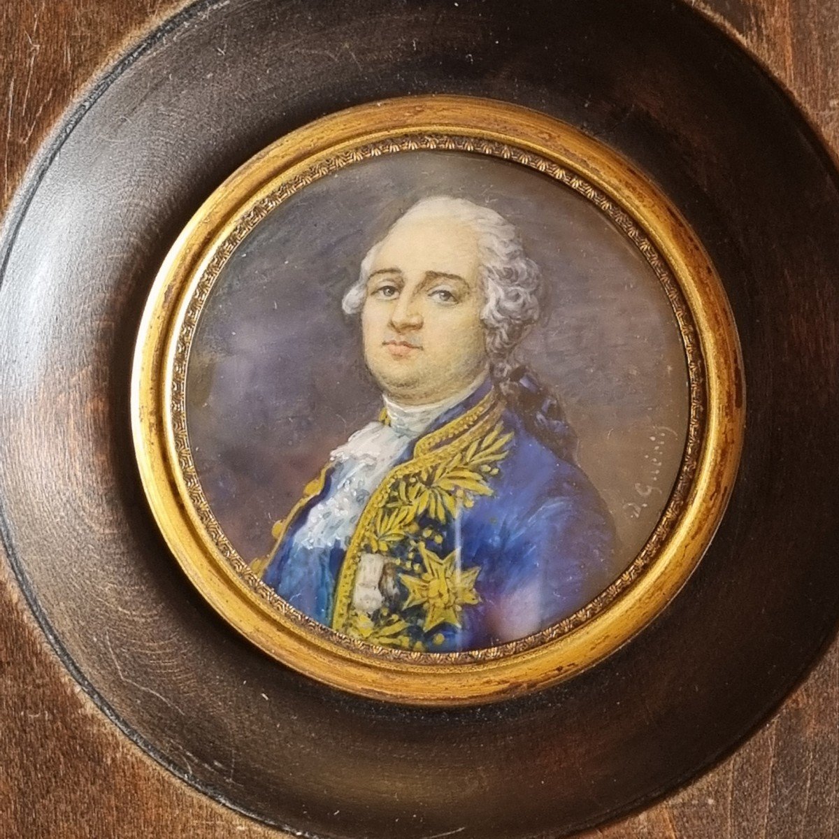 Miniature Representing Louis XVI King Of France 19th Century -photo-3