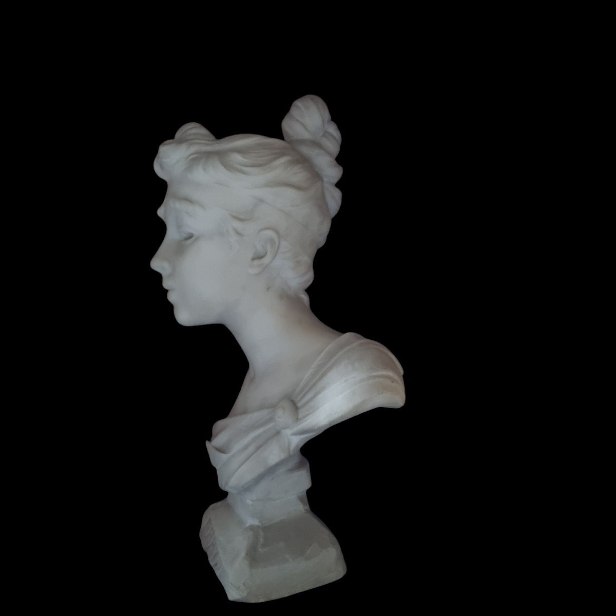 Emmanuel Villanis Large Bust Of Phryne In Carrara Marble Art Nouveau Jugendstil Liberty -photo-5