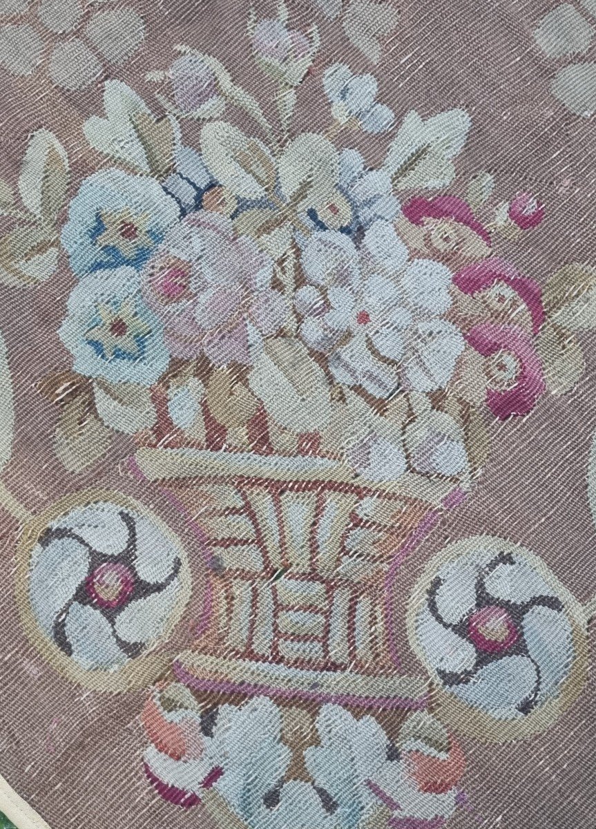 FRAGMENT DE TAPISSERIE OU TAPIS DE LA SAVONNERIE OU AUBUSSON ÉPOQUE EMPIRE -photo-2