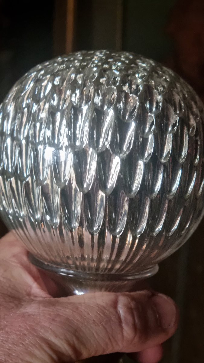 BOULE DE RAMPE D'ESCALIER SULFURE ET CRISTAL BACCARAT XIXE NAPOLÉON III -photo-2