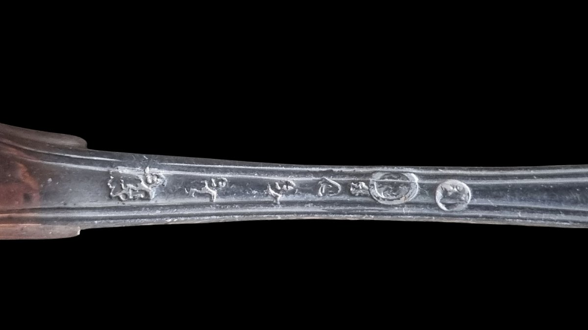 18th Century Solid Silver Small Spoon -photo-4