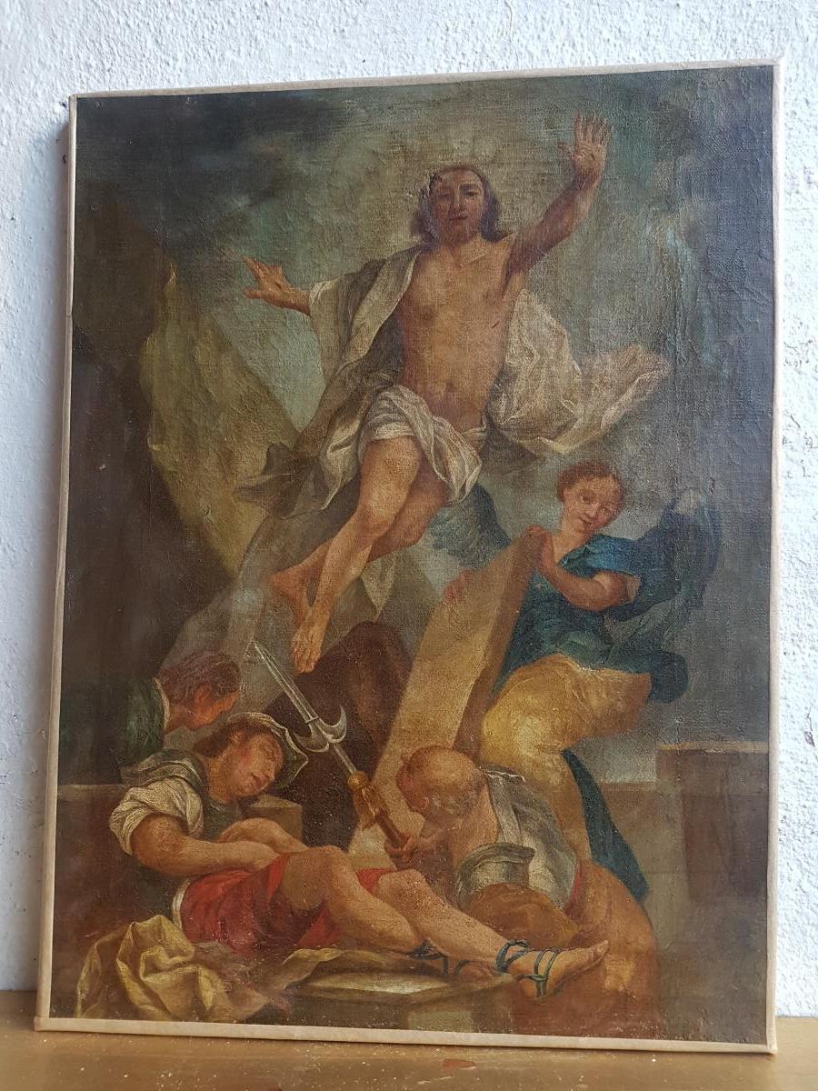 The Resurrection Of Jesus ​​oil Ste Toilet Epoque XVIII-photo-5