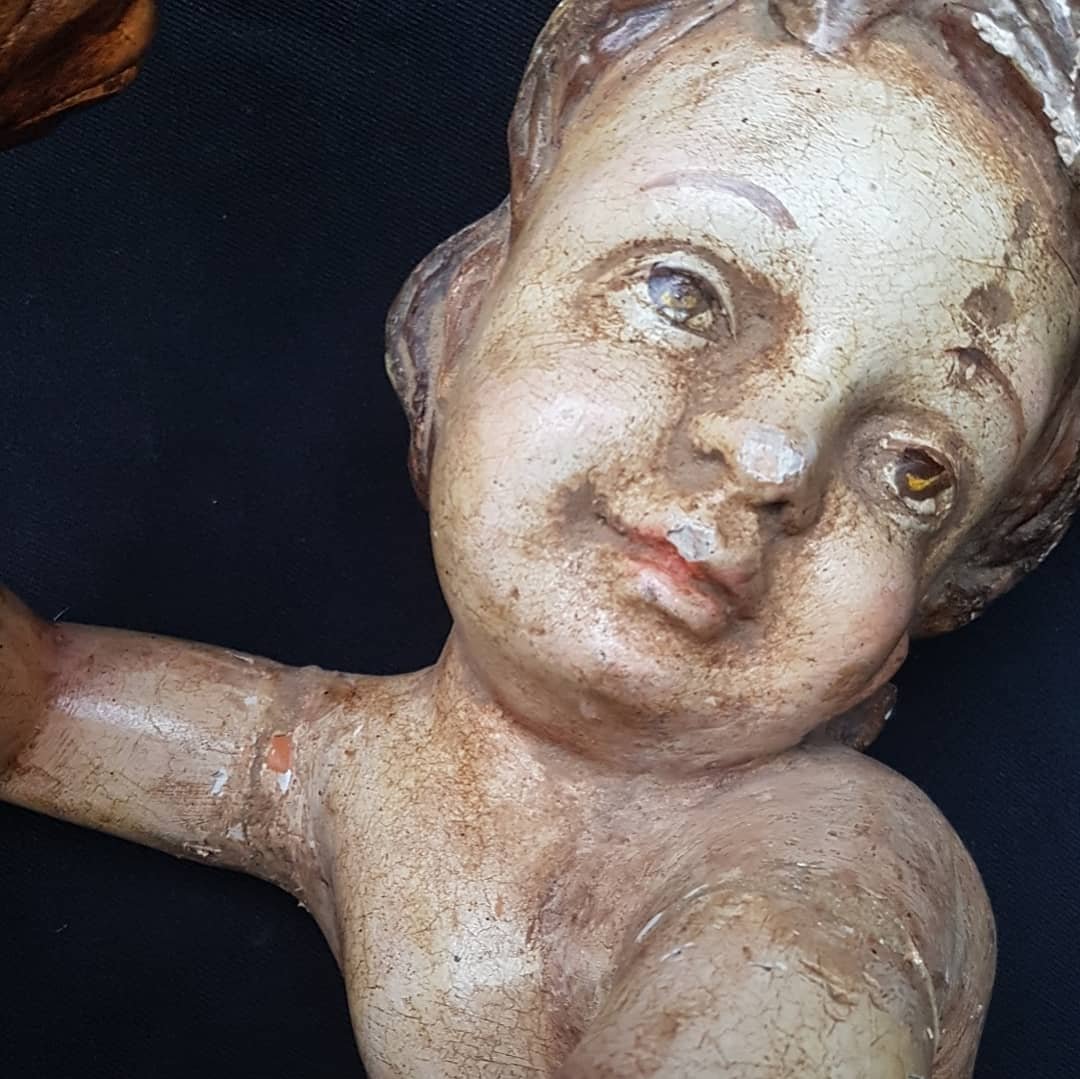 18th Century Wooden Putti Southern Europe-photo-2