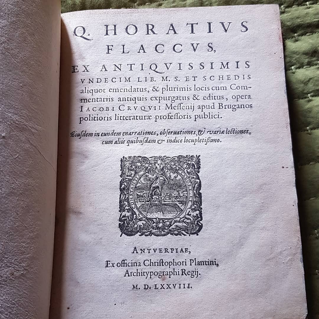 Horace Works 1578 Christophe Plantin Rare Book-photo-2