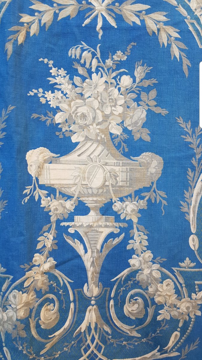 French Antic Textil Curtains XIXe Fabric ChÂteau  Rare Castle Fabrics -photo-3