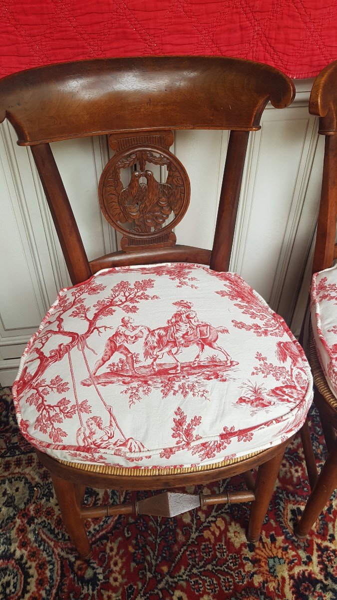 Pair Of French Directoire Chairs Provence Campagne Chic-photo-4