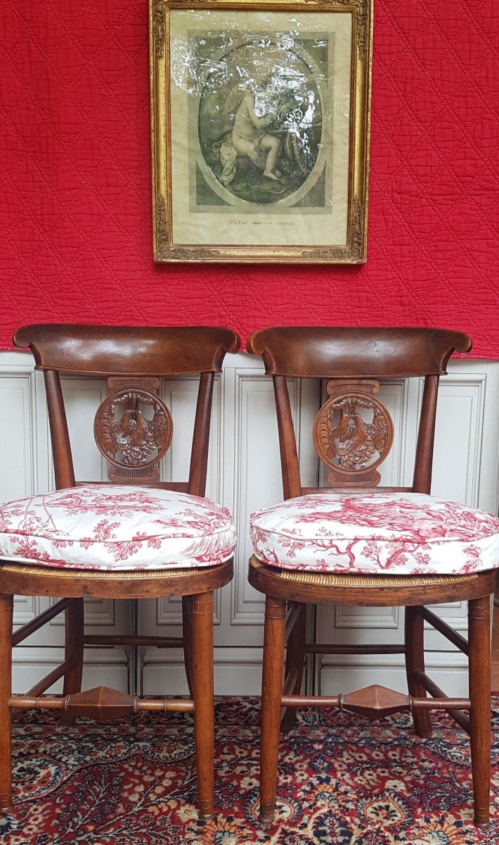 Pair Of French Directoire Chairs Provence Campagne Chic