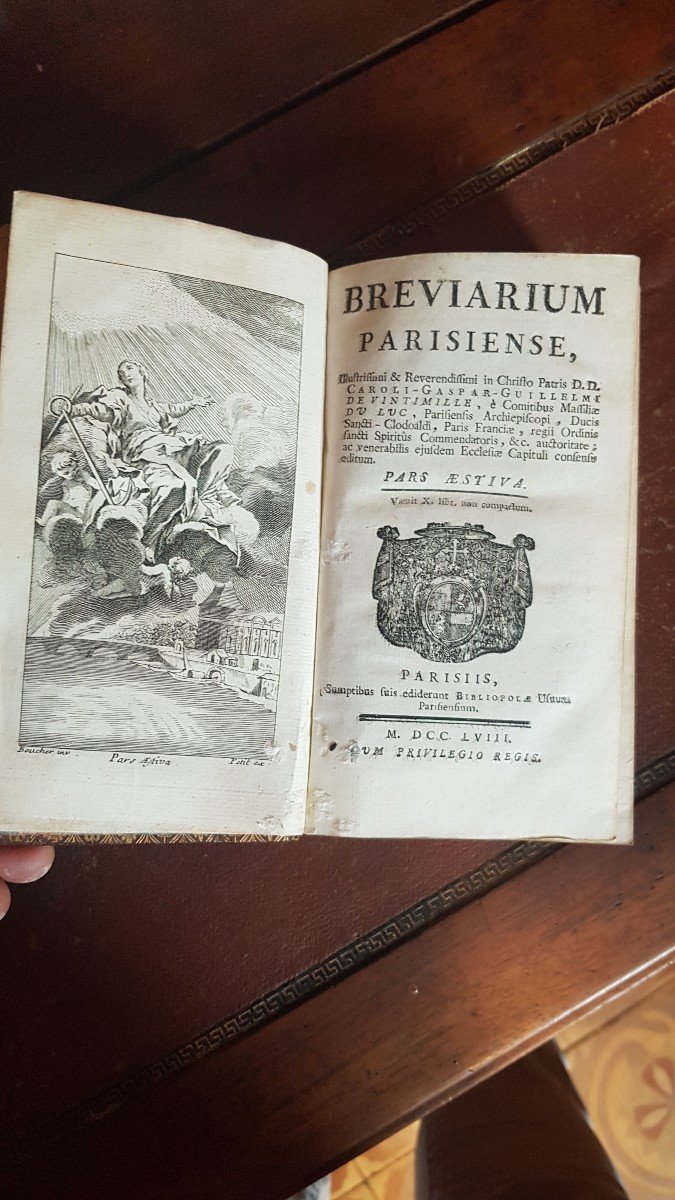 Parisian BrÉviaire Book To Arms Polignac Ducal Arms XVIIIth-photo-1