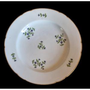 Manufacture Du Duc d'Angoulême Rue De Bondy Paris Porcelain End 18th Plate