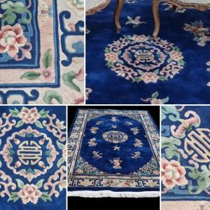 TAPIS CHINOIS CHINE 300 X 190 EXCELLENT ETAT VERS 1960