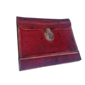 Late 18th Century Leather Backpack Writing Wallet