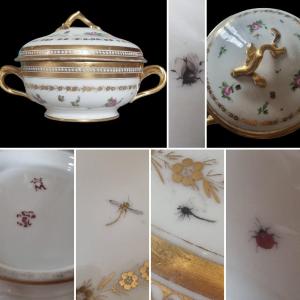 Porcelain Bouillon Bowl Made By Monsieur Clignancourt Louis XVI Paris Period 