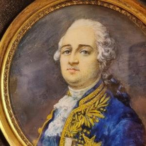 MINIATURE REPRÉSENTANT LOUIS XVI ROI DE FRANCE ÉPOQUE XIXe 