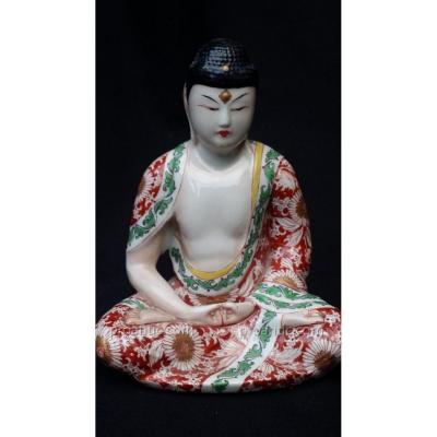 BOUDDHA EN PORCELAINE ÉPOQUE XIXE MAGOT