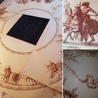 Rosette Napoleon III Sepia Ceiling Wallpaper