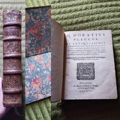 Horace Works 1578 Christophe Plantin Rare Book