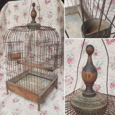 CAGE À OISEAUX NAPOLÉON III PERROQUET OISEAU XIXe