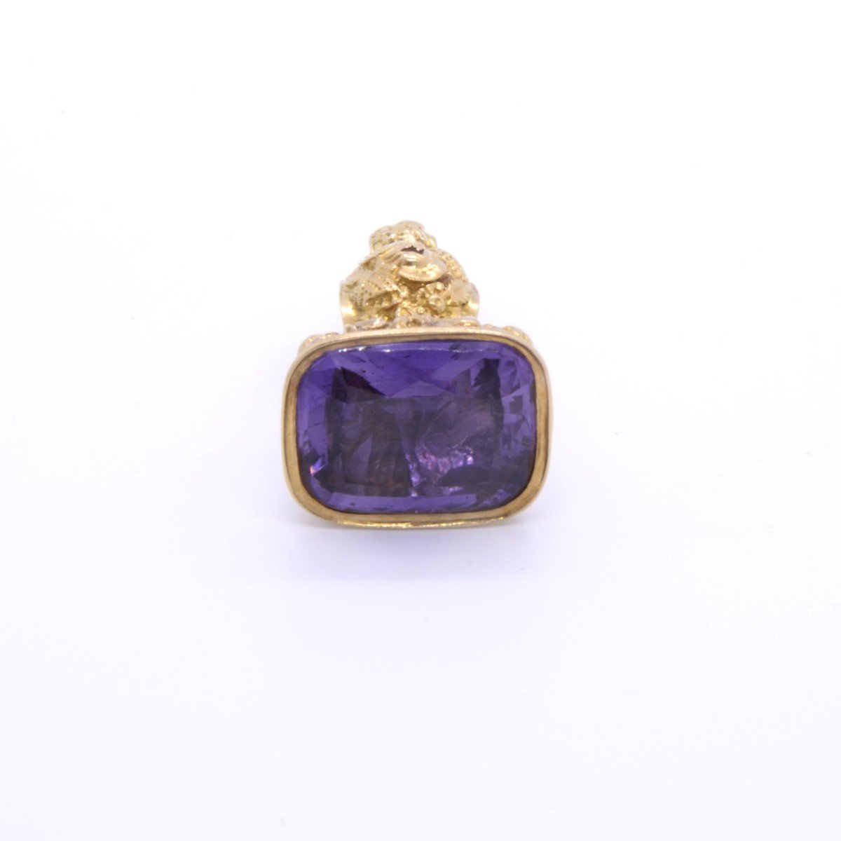 Seal Pendant, 19th Century, 18k Gold And Amethyst -photo-4