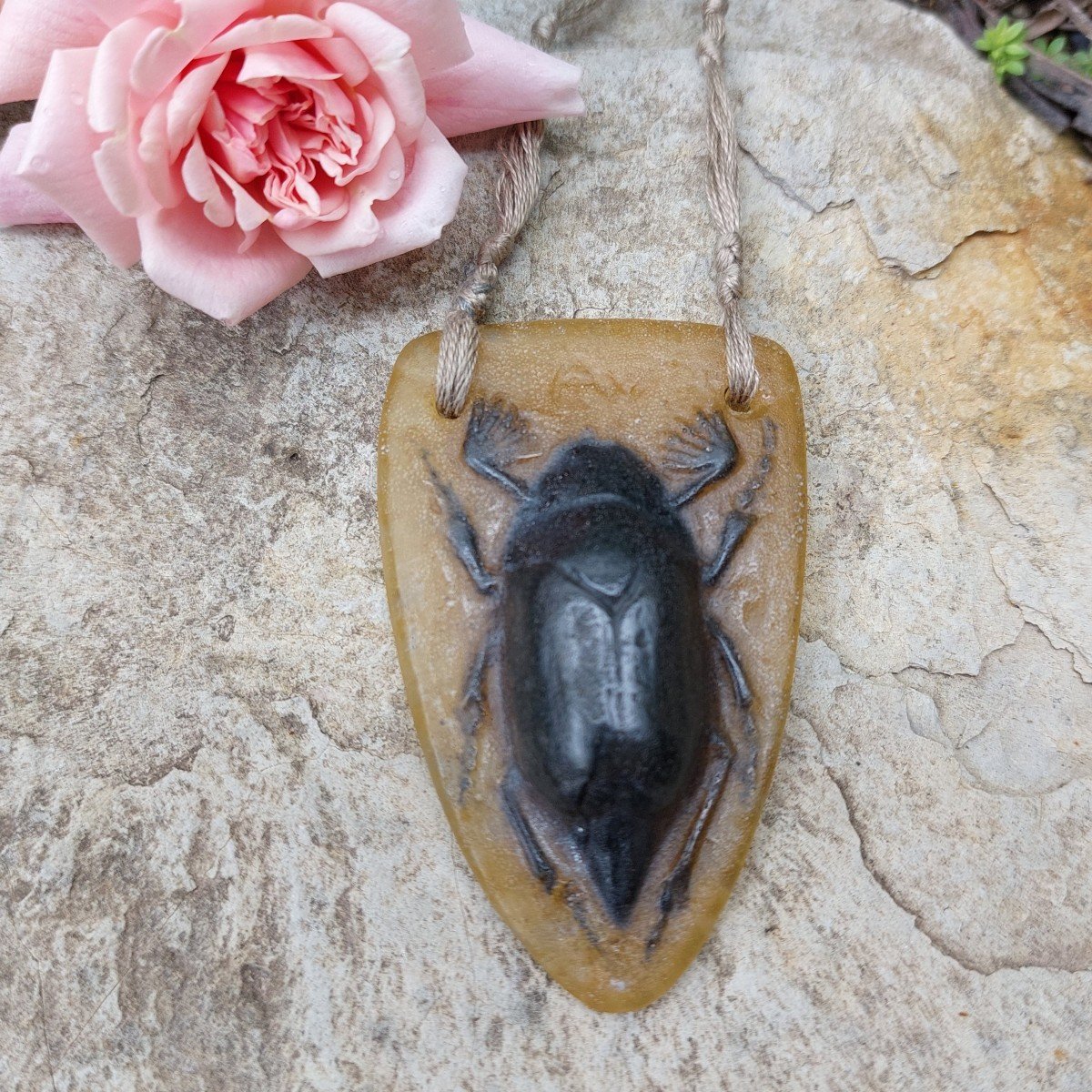 Amalric Walter And Henri Berge, Art Nouveau “beetle” Pendant-photo-3