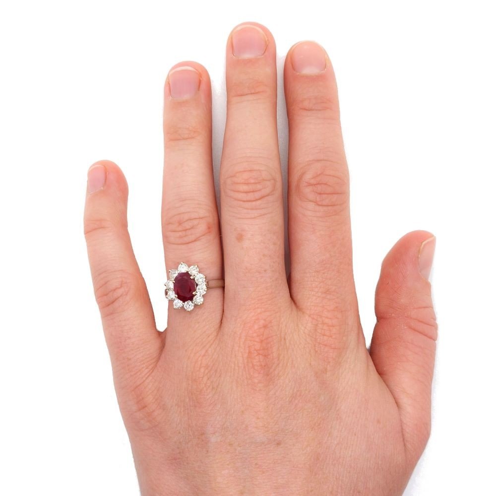 Ruby And Diamond « Jeanne » Ring. -photo-2