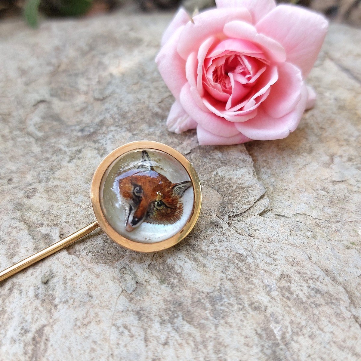 “fox” Tie Pin, Gold-photo-3