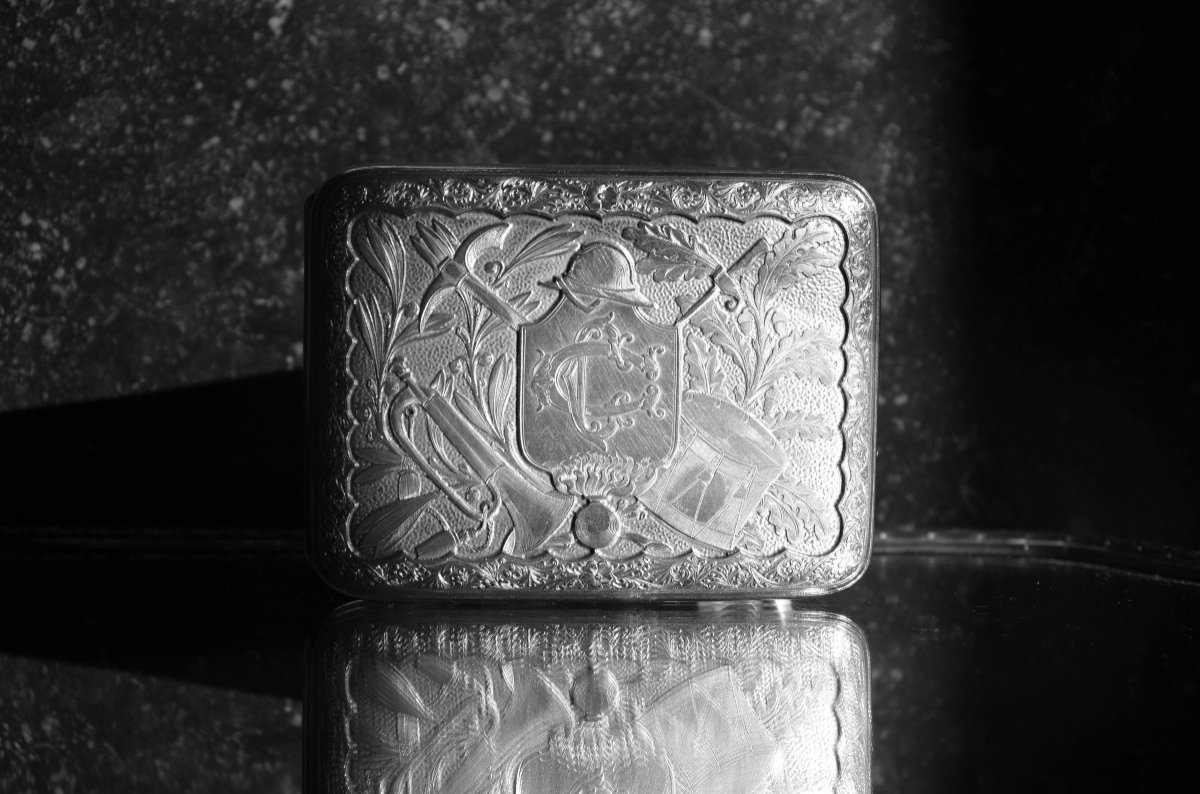 Cigarette Case, Ww1 Souvenir, Silver-photo-2