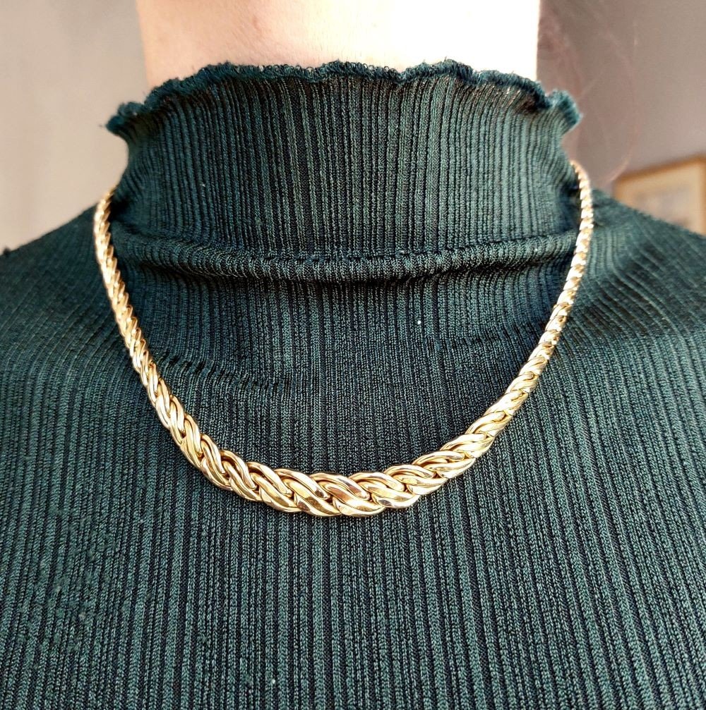 18k Gold Choker Necklace-photo-2