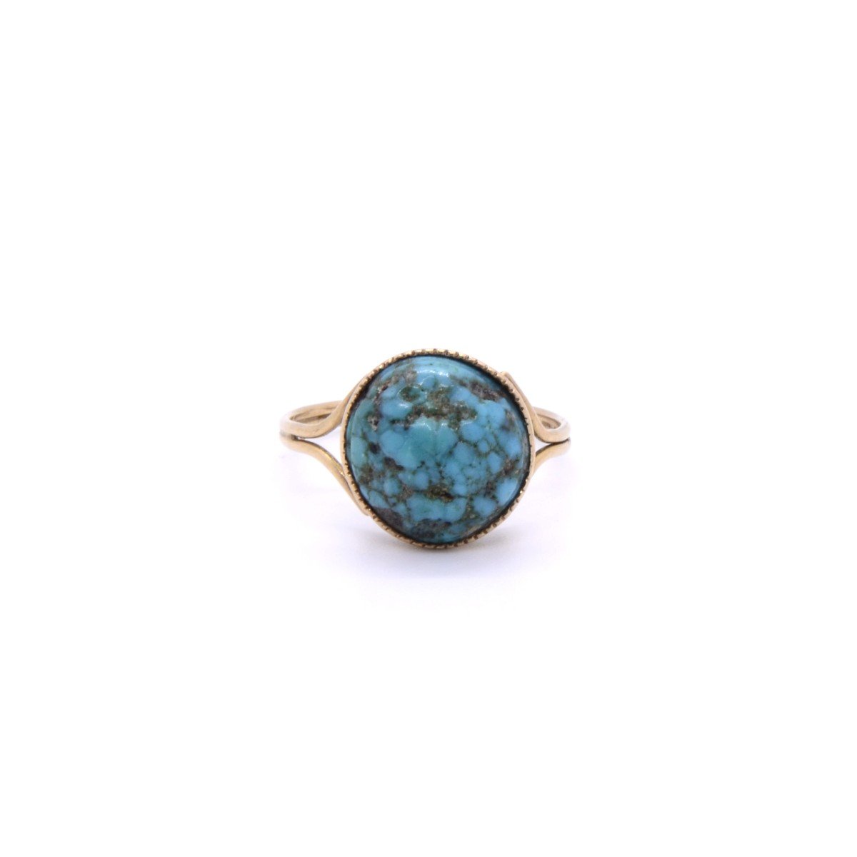 Turquoise Ring “sora”, Circa 1900, 18k Gold