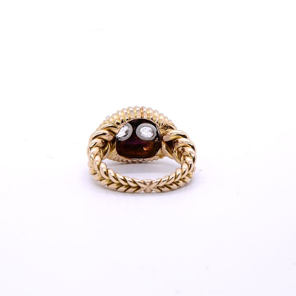 Bague Diamants « Rocaille », Or 18k-photo-4